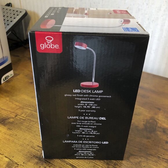 Globe Electric LED Desk Lamp - Red - Picture 2 of 7
